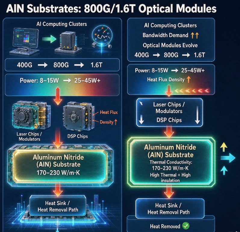 high thermal conductivity AlN substrate high thermal conductivity AlN substrate