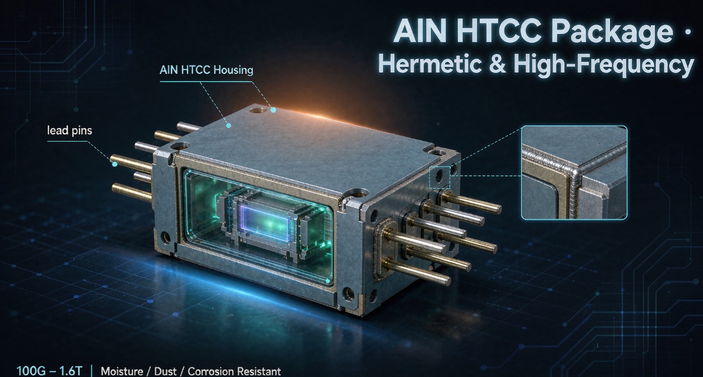 AlN ceramic housing for transceiver AlN ceramic housing for transceiver